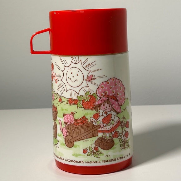 Vintage 1980 American Greetings Corp Aladdin Strawberry Shortcake Thermos - Picture 3 of 16